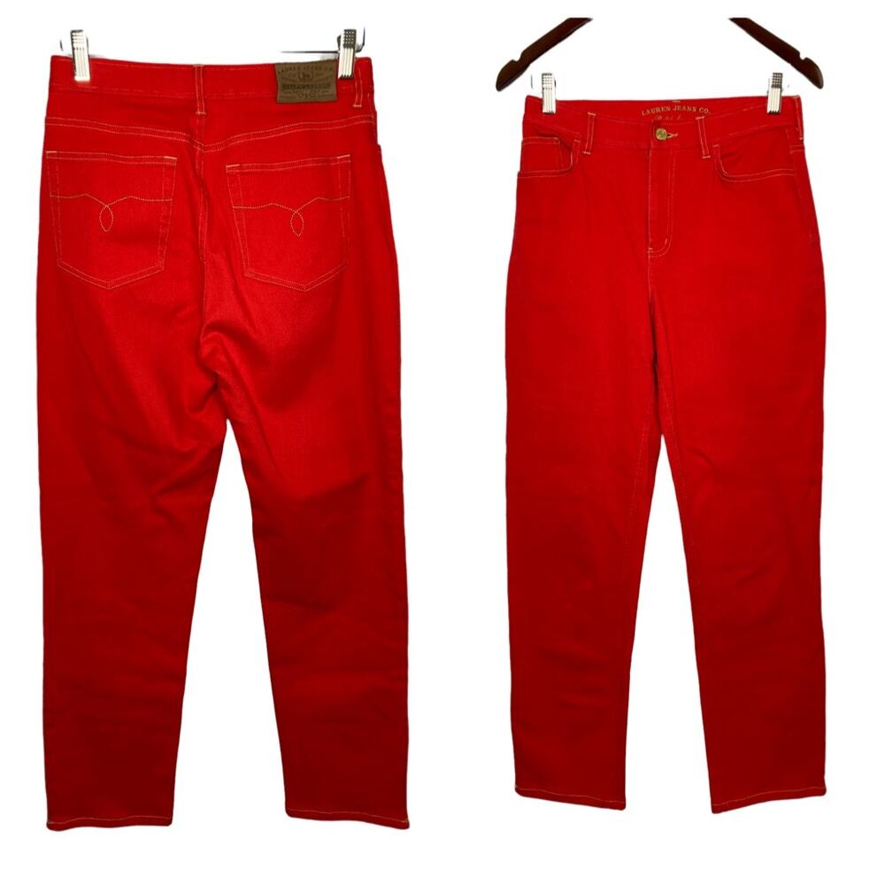 Lauren Jeans Co. Ralph Lauren Straight Tapered Red Jeans size 6